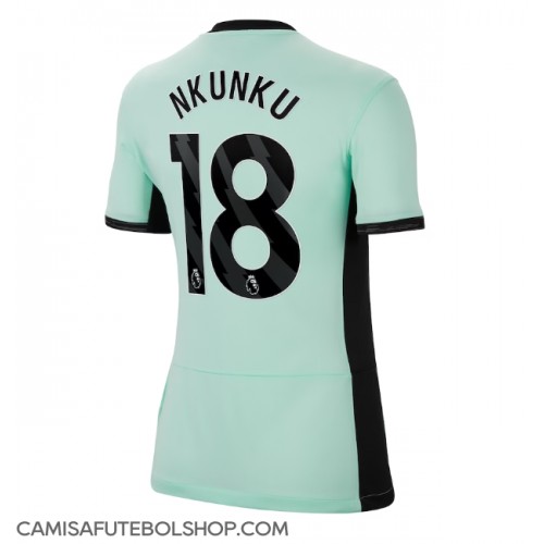 Camisa de time de futebol Chelsea Christopher Nkunku #18 Replicas 3º Equipamento Feminina 2023-24 Manga Curta